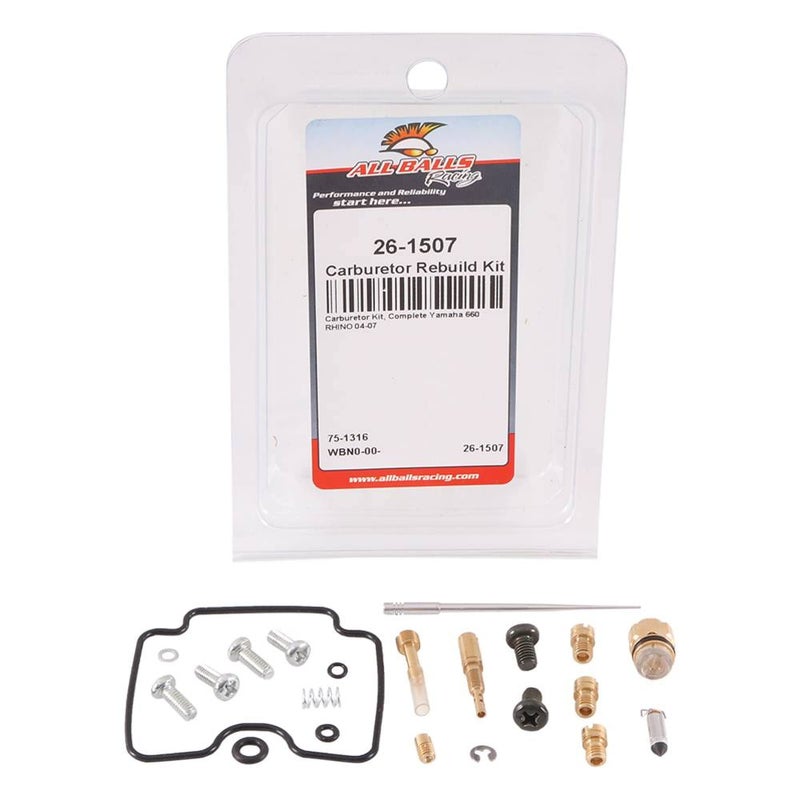 All Balls Racing Carburetor Rebuild Kit 26-1507 Compatible With/Replacement For Yamaha 660 RHINO 2004-2007 - Image 3